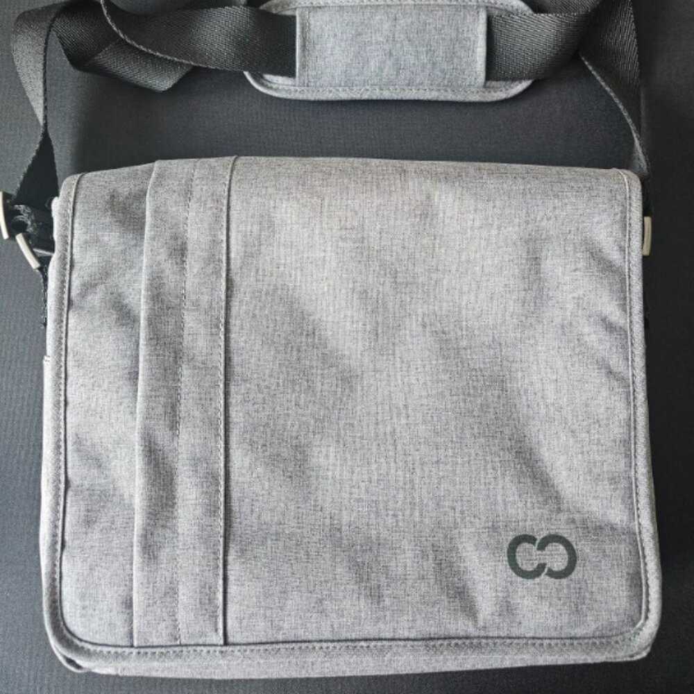 Casecrown Messenger Bag, Laptop, Tablet, Charcoal Grey